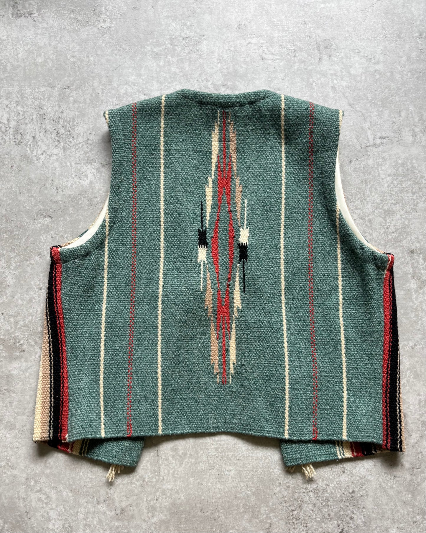 〈ORTEGA'S〉Chimayo Hand Woven Wool Vest