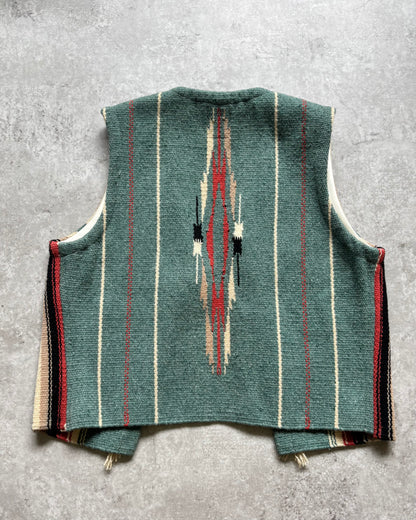 〈ORTEGA'S〉Chimayo Hand Woven Wool Vest