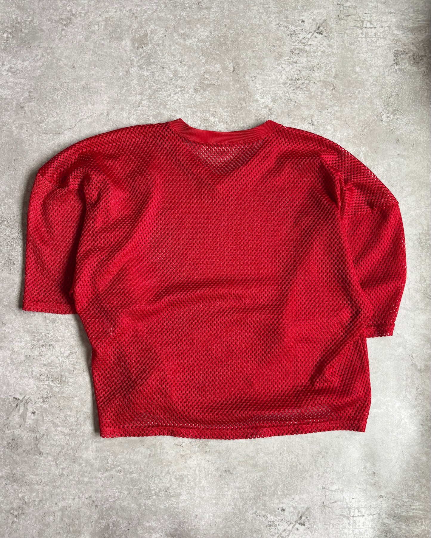 1980s USA Made Mesh Football Shirt Red