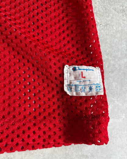 〈Champion〉Vintage USA-Made Red Mesh Football Jersey