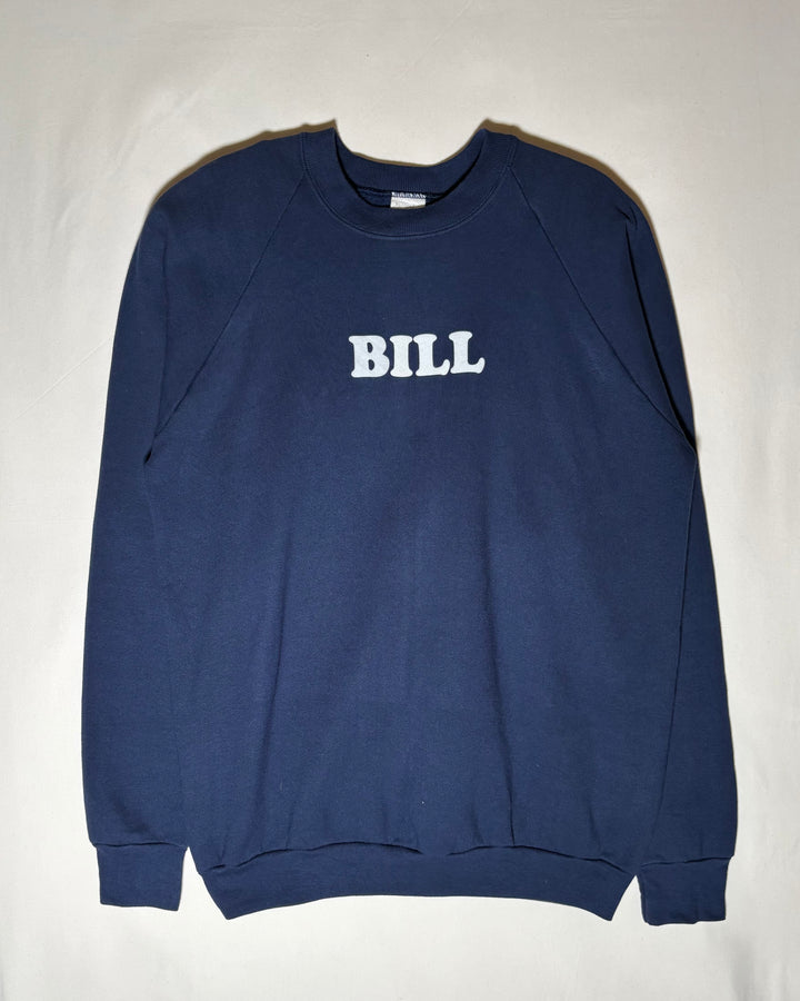 Made in USA ネイビー BILLプリント ラグランスウェット