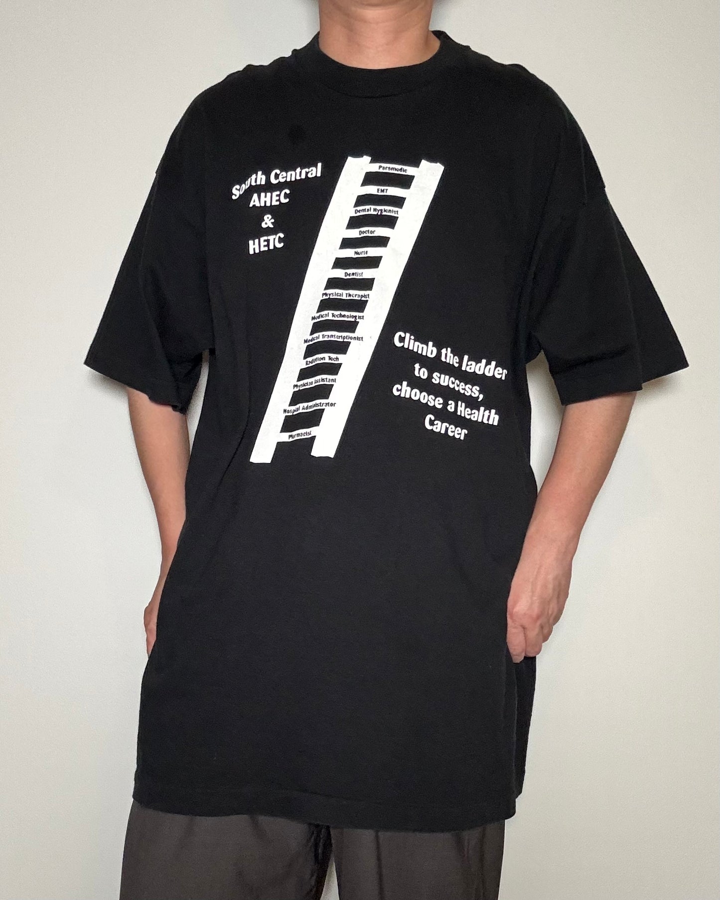 〈FRUIT OF THE LOOM〉 "South Central AHEC & HETC" Print T-Shirt USA Made