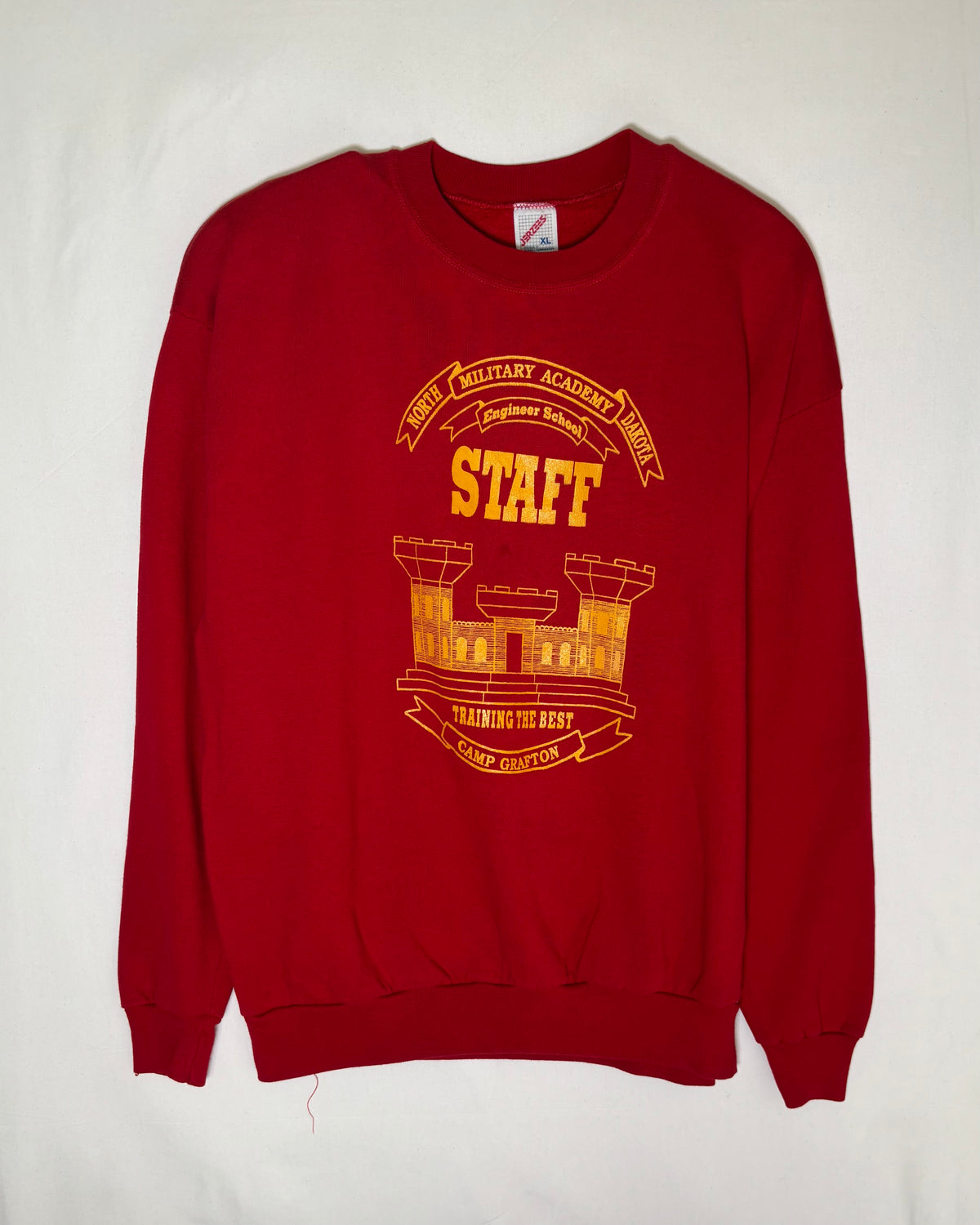 〈JERZEES〉 North Dakota Military Academy Staff Sweatshirt Made in USA