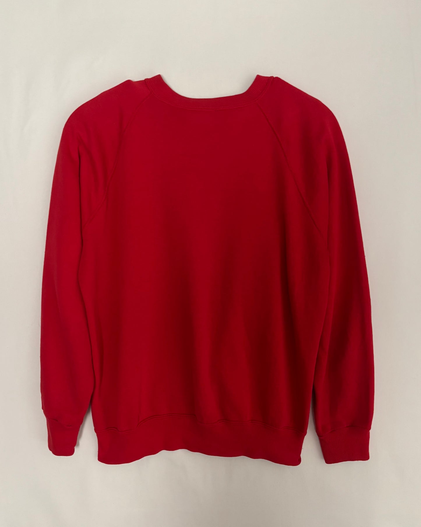 USA Made Musky Print Raglan Sweatshirt / Red