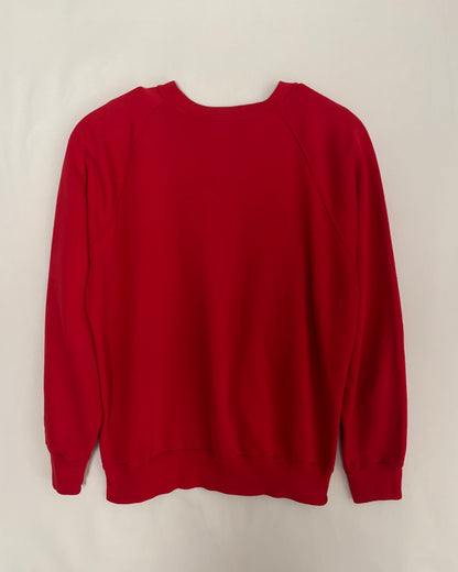 USA Made Musky Print Raglan Sweatshirt / Red