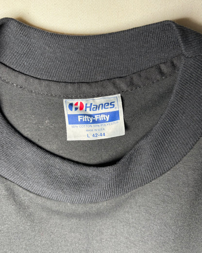 80s USA Made <Hanes Fifty-Fifty> 51st Basic Police Academy Print T-Shirt