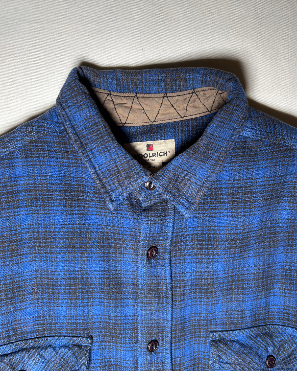 WOOLRICH ブルー チェック コットン ワークシャツ 商品画像 2