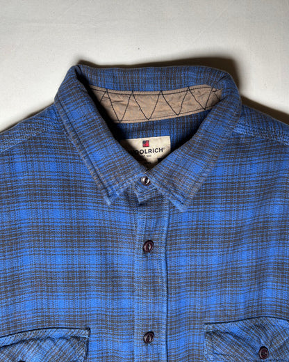 WOOLRICH ブルー チェック コットン ワークシャツ 商品画像 2