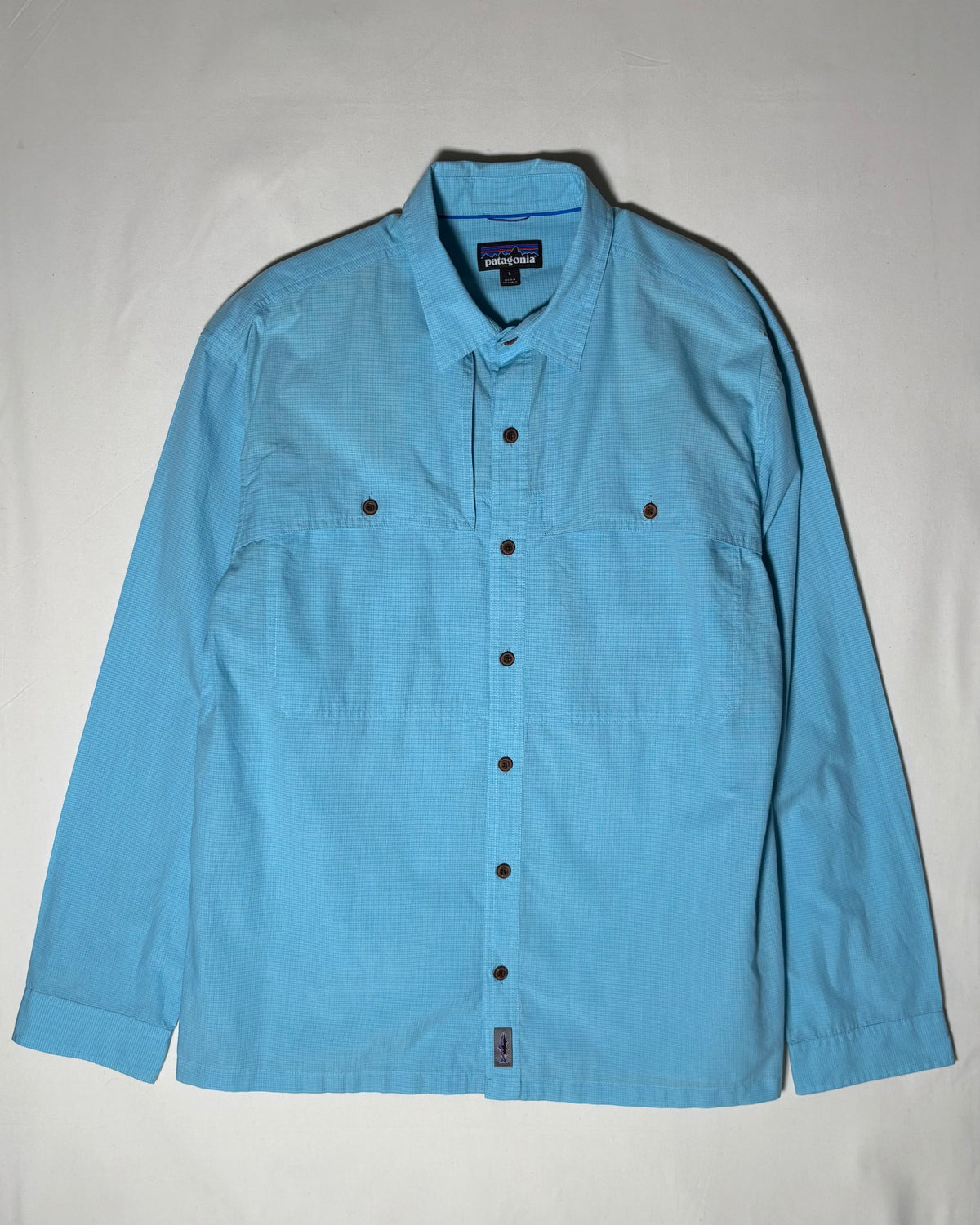 〈Patagonia〉 Organic Cotton Blend Outdoor Shirt Light Blue