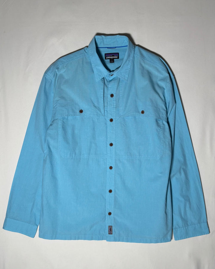 〈Patagonia〉 Organic Cotton Blend Outdoor Shirt Light Blue