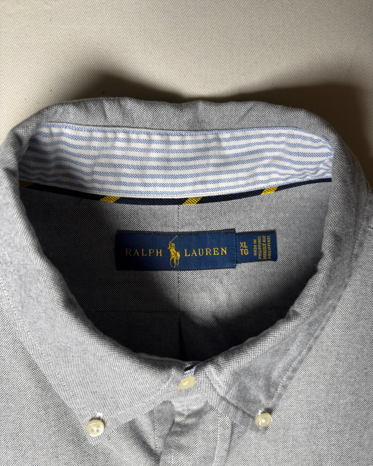 〈Ralph Lauren〉 Oxford Button-Down Shirt Gray
