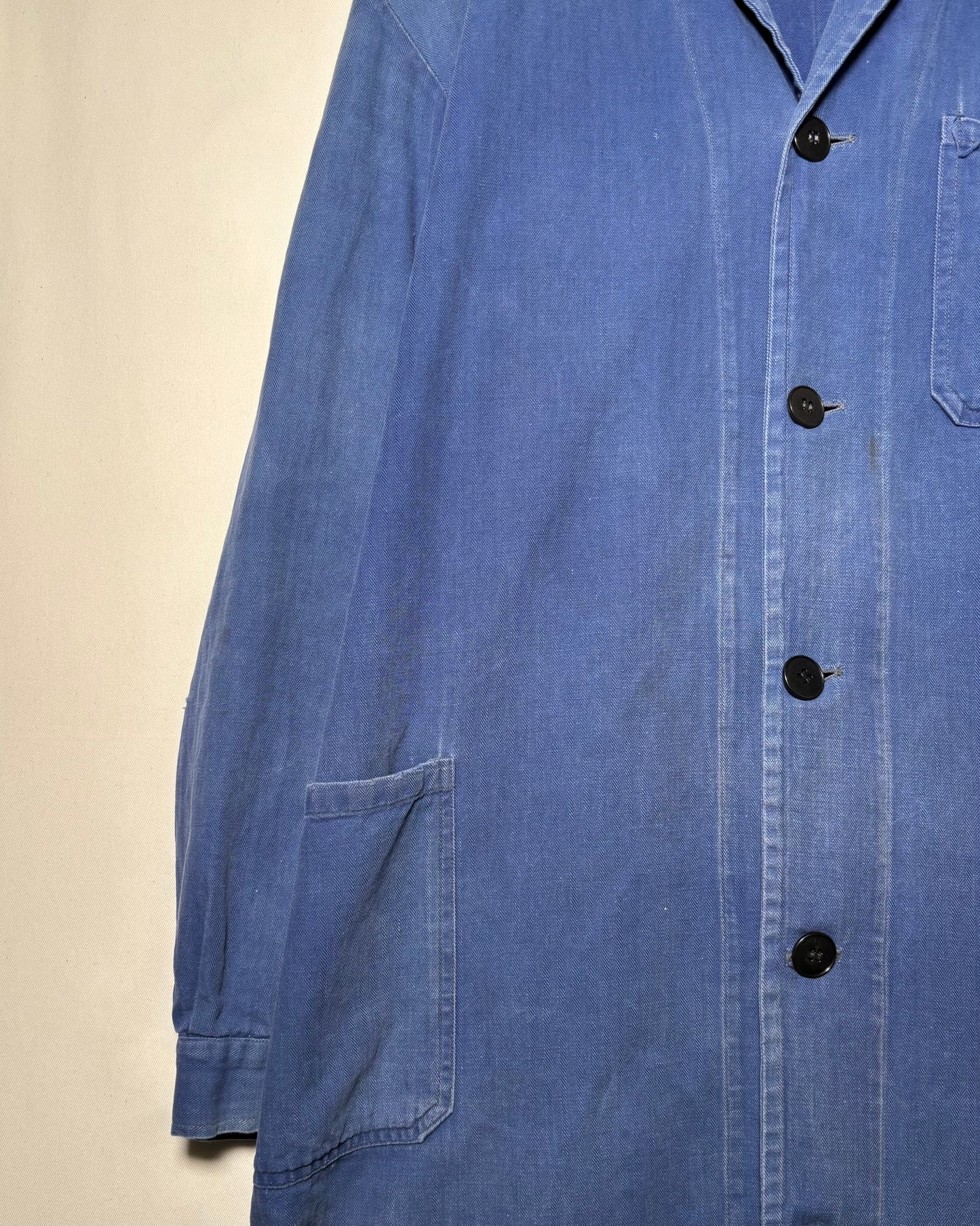 50's French Herringbone Work Atelier Coat