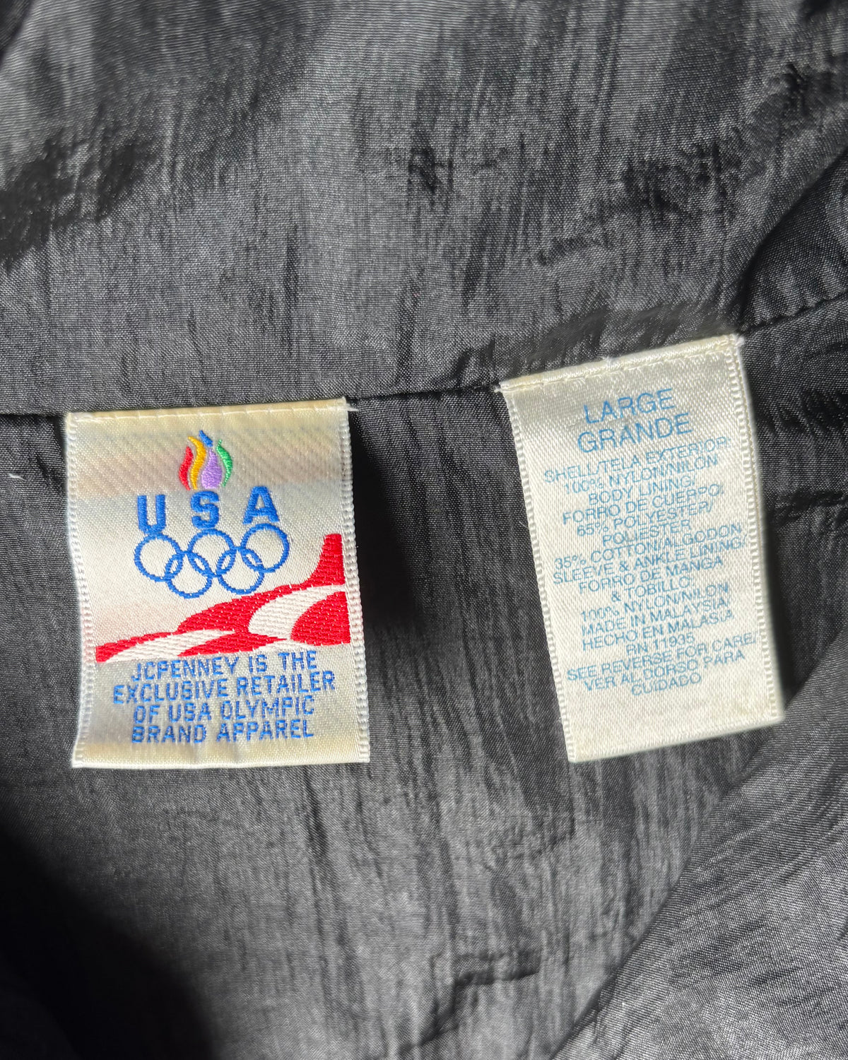 USA OLYMPIC マルチカラー ナイロン トラックジャケット 商品画像 5
