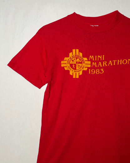 〈Hanes Beefy-T〉1983Albuquerque Mini Marathon Print T-Shirt
