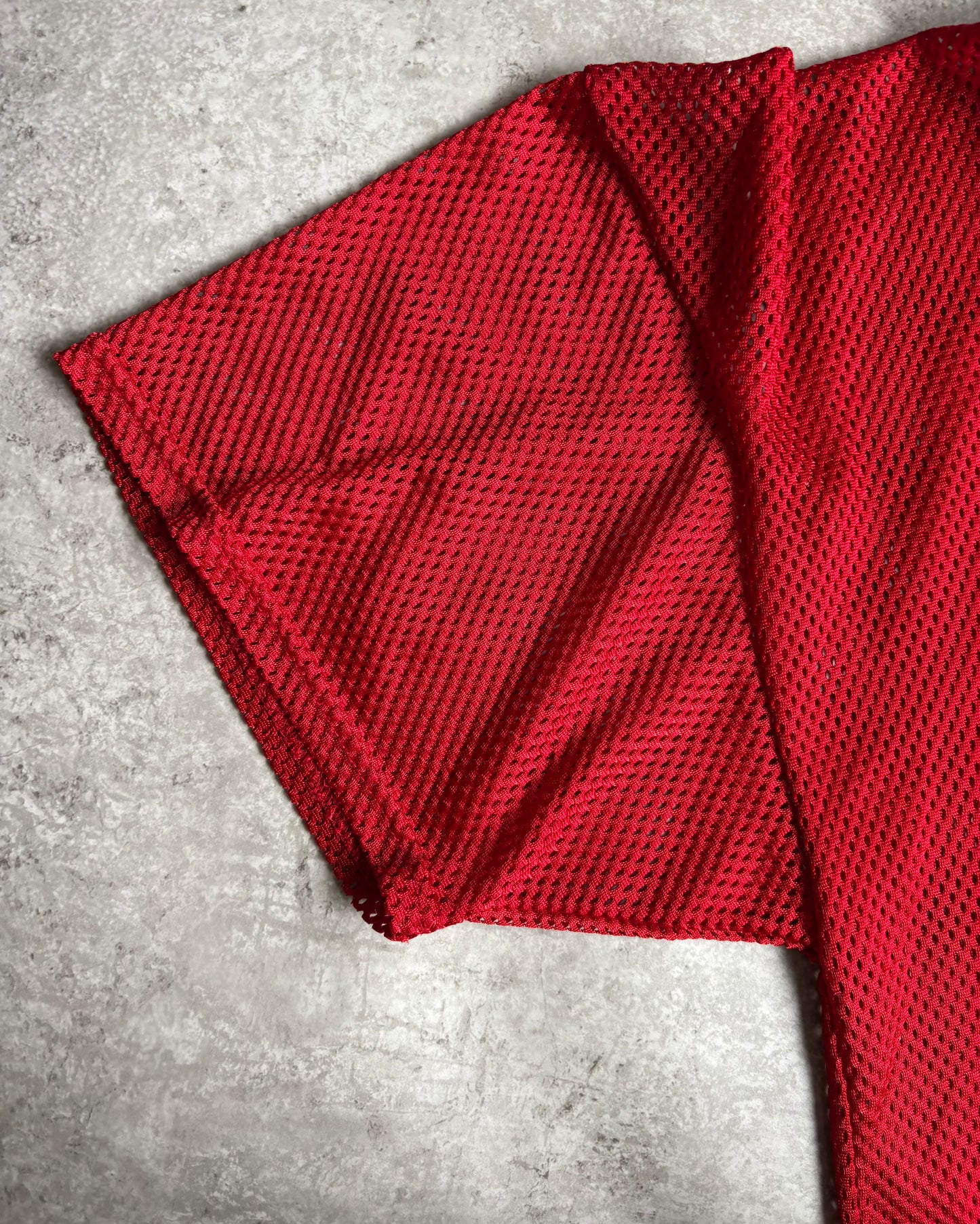 1980s USA Made Mesh Football Shirt Red