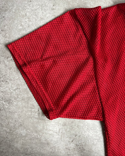1980s USA Made Mesh Football Shirt Red