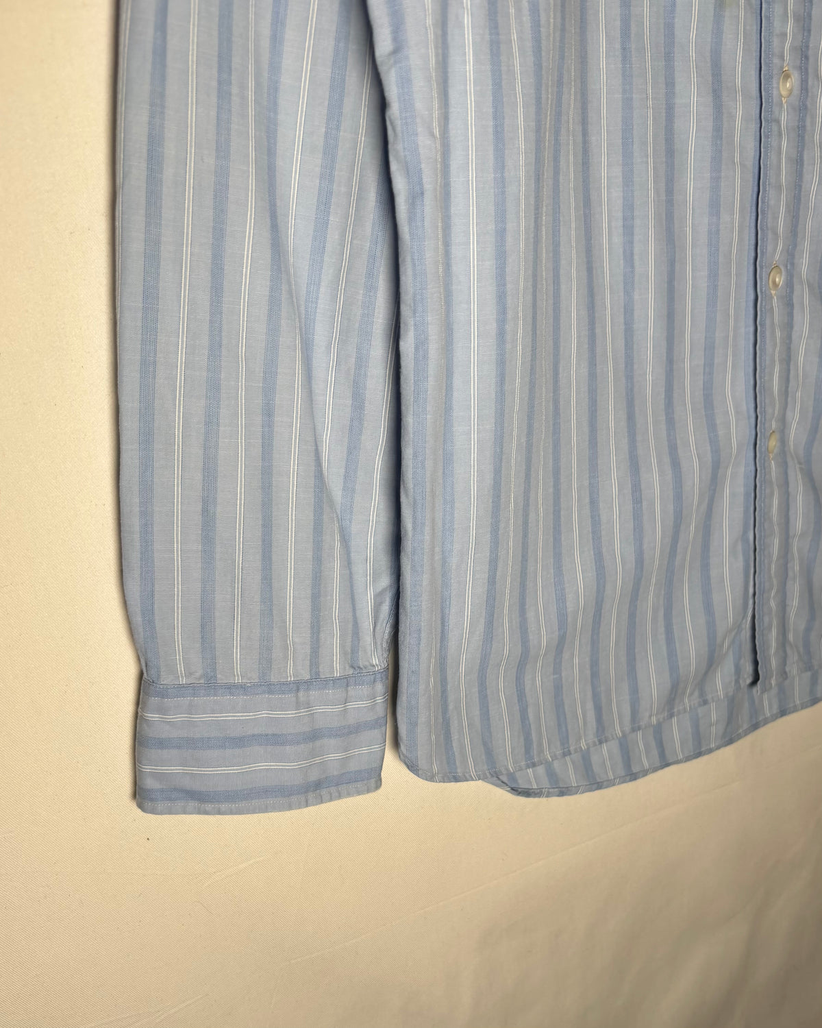 〈RRL Ralph Lauren〉 Striped Cotton Shirt Light Blue Size S