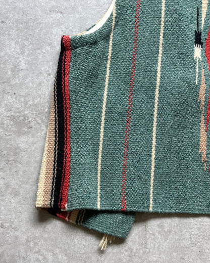 〈ORTEGA'S〉Chimayo Hand Woven Wool Vest
