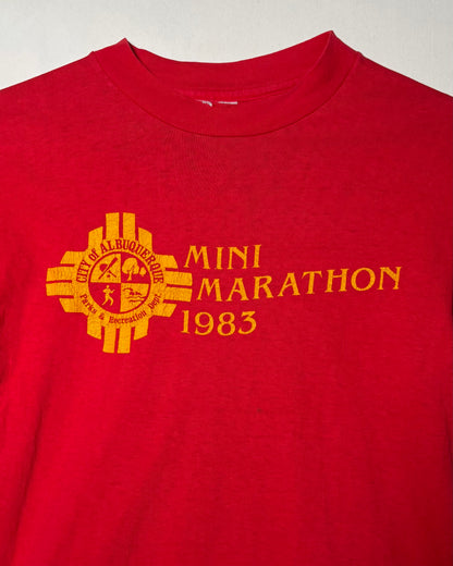 〈Hanes Beefy-T〉1983Albuquerque Mini Marathon Print T-Shirt