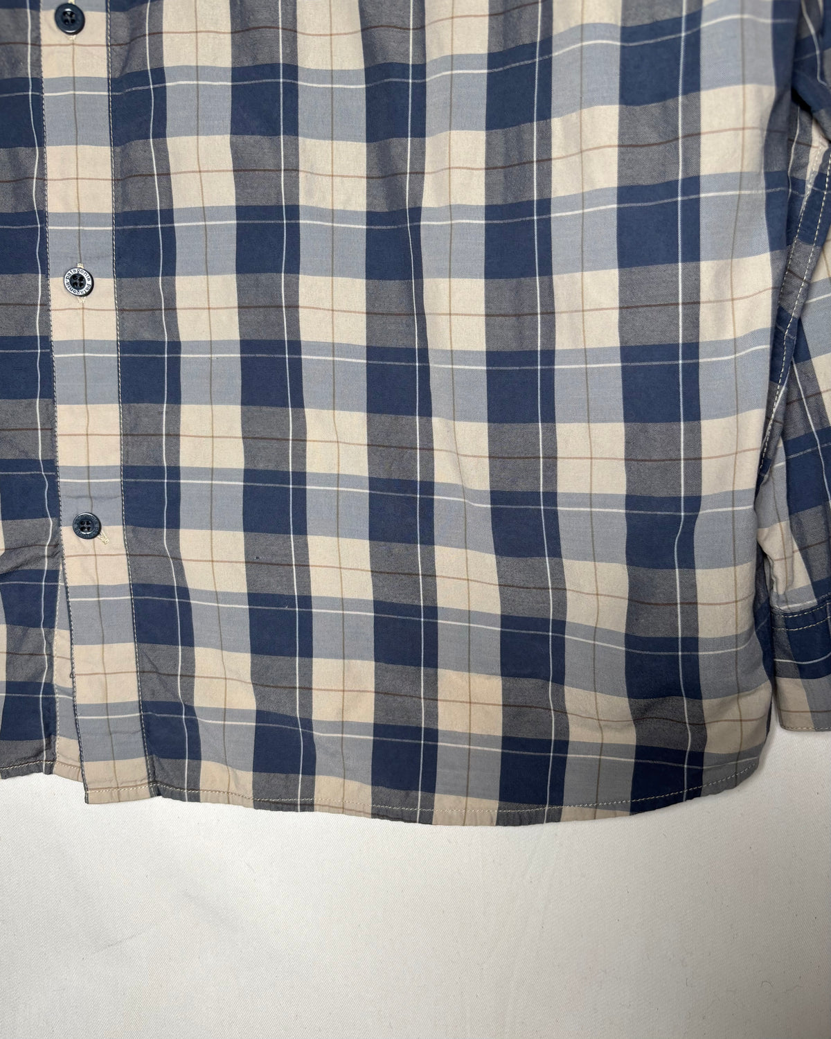 〈Patagonia〉 Plaid Utility Shirt Navy × Beige XXL