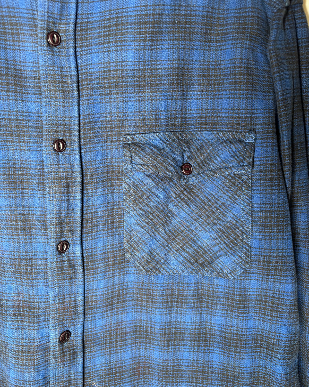WOOLRICH ブルー チェック コットン ワークシャツ 商品画像 5