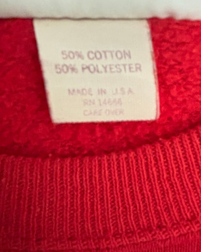 USA Made Musky Print Raglan Sweatshirt / Red
