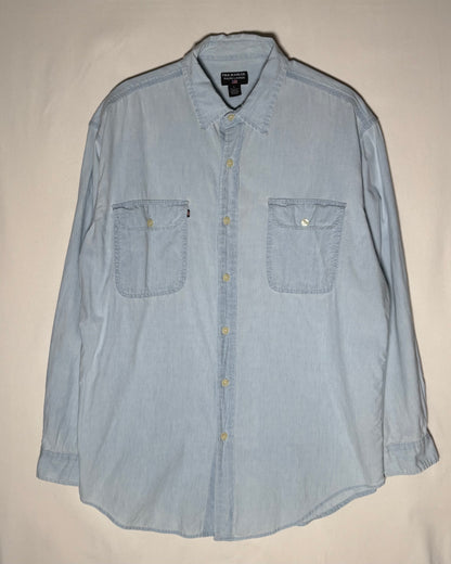 〈Polo Jeans Co. Ralph Lauren〉 Cotton Work Shirt Light Blue Made in UAE
