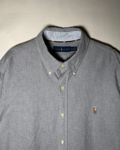 〈Ralph Lauren〉 Oxford Button-Down Shirt Gray