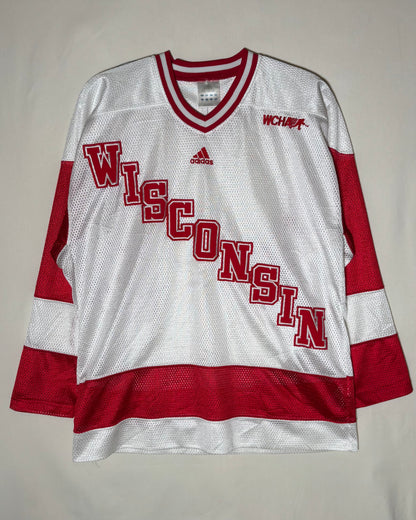 〈adidas〉 Wisconsin WCHA Hockey Jersey Made in Korea