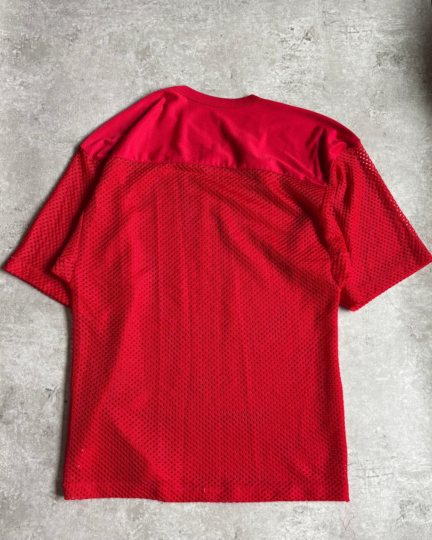 〈Champion〉Vintage USA-Made Red Mesh Football Jersey