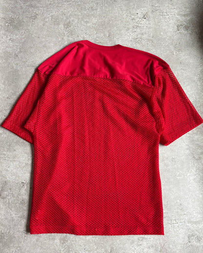 〈Champion〉Vintage USA-Made Red Mesh Football Jersey