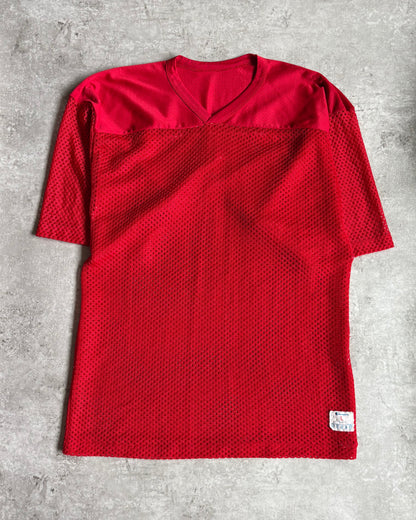 〈Champion〉Vintage USA-Made Red Mesh Football Jersey