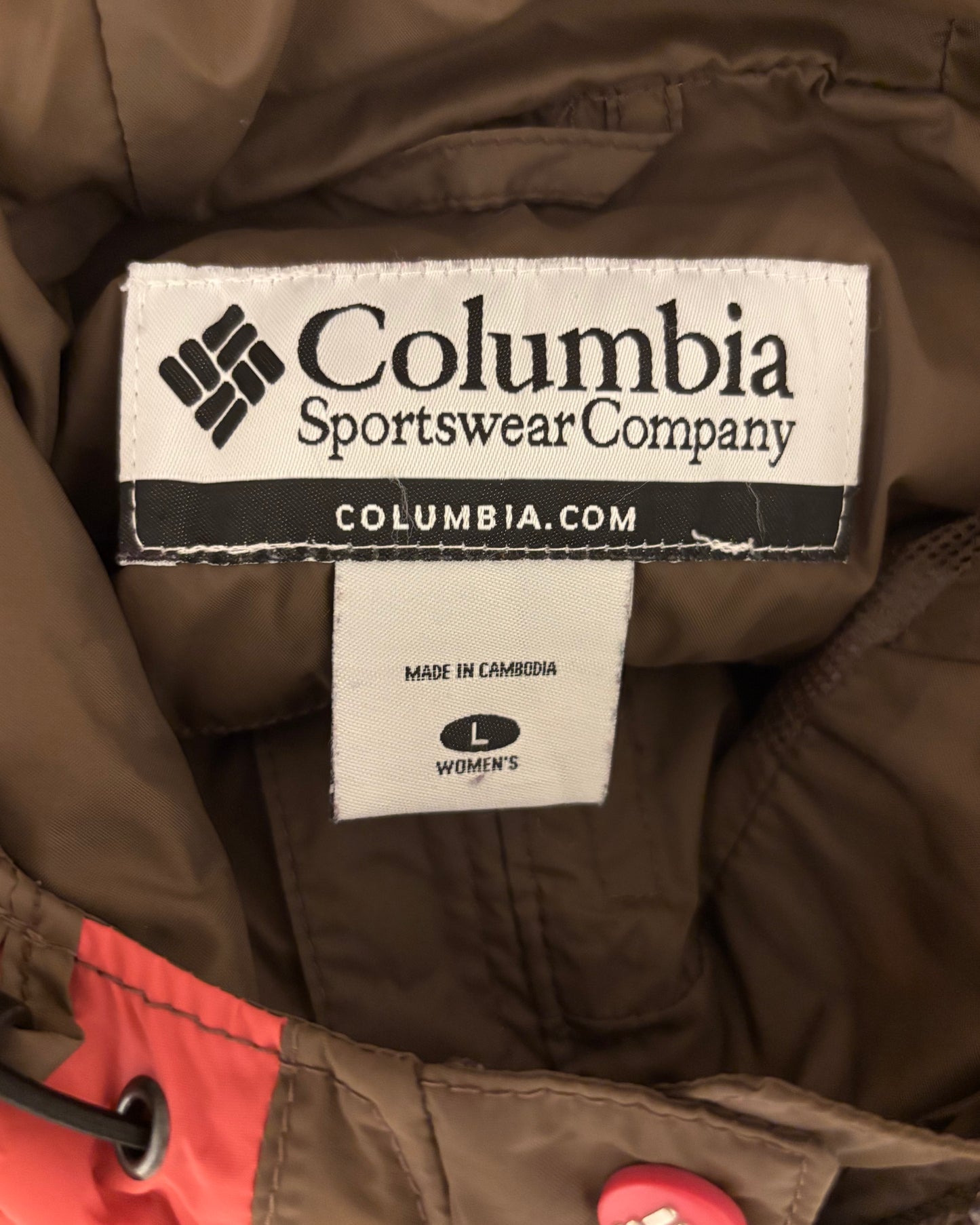 〈Columbia〉Women’s Two-Tone Hooded Shell Jacket Brown × Pink